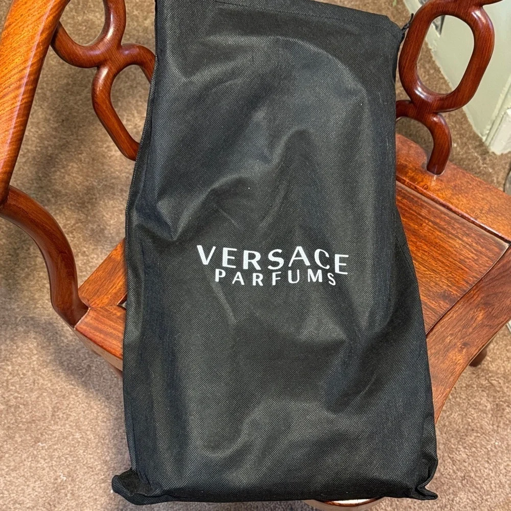 NWT Versace Parfums Men’s Navy/Black Duffel Bag Convertible Backpack GREAT GIFT!